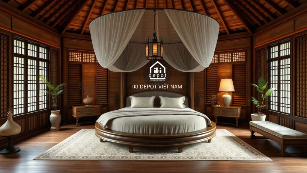 giường ngủ indochine